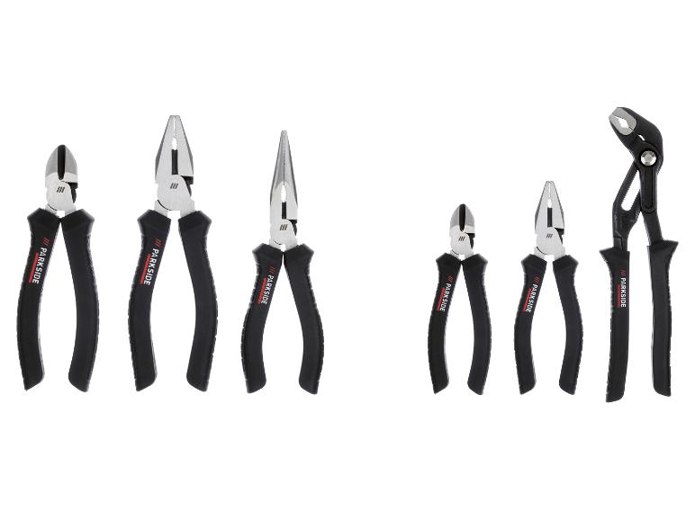 Een set Parkside tangen, inclusief waterpomptang.