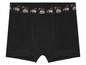Zwarte boxershorts met een print van graafmachines.