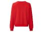 Rode sweatshirt met lange mouwen en ronde hals, achterkant.