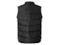 Zwarte gewatteerde bodywarmer, achteraanzicht