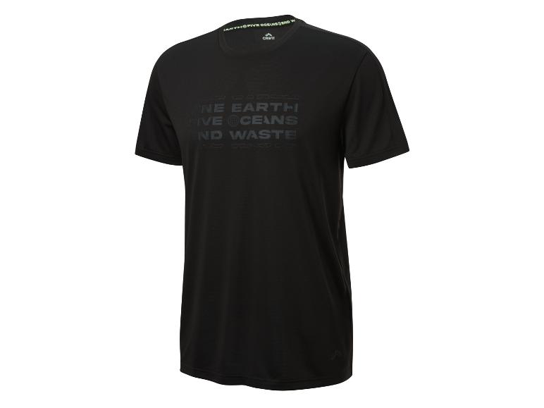 Zwart Crivit T-shirt met eco-vriendelijke tekst.