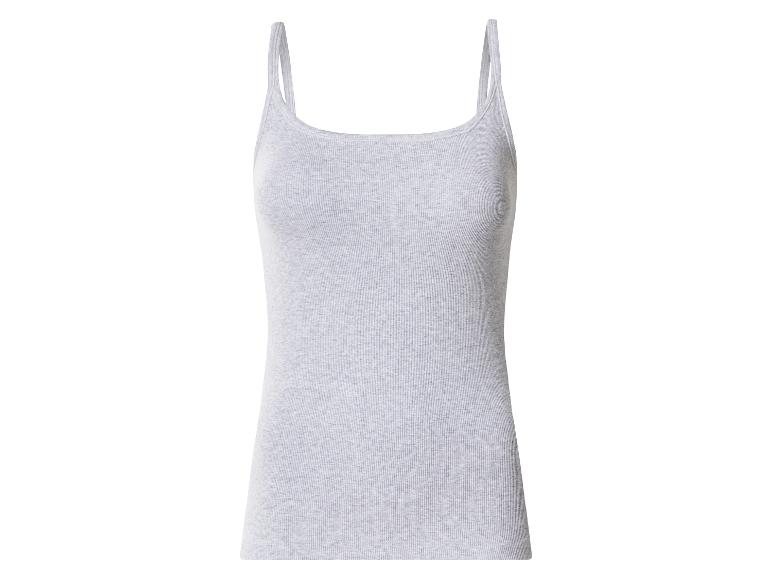 Lichtgrijs geribbeld damestopje