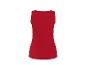 Rode mouwloze damestop, achteraanzicht