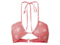 Een roze bikini top met 'SANSIBAR' logo.