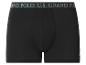 Zwarte boxershorts met groene tailleband en witte tekst 'U.S. GRAND POLO'.