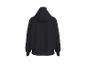 Zwarte hoodie, achteraanzicht.