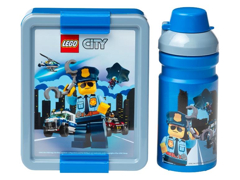 LEGO City lunchbox en drinkfles: politie thema.