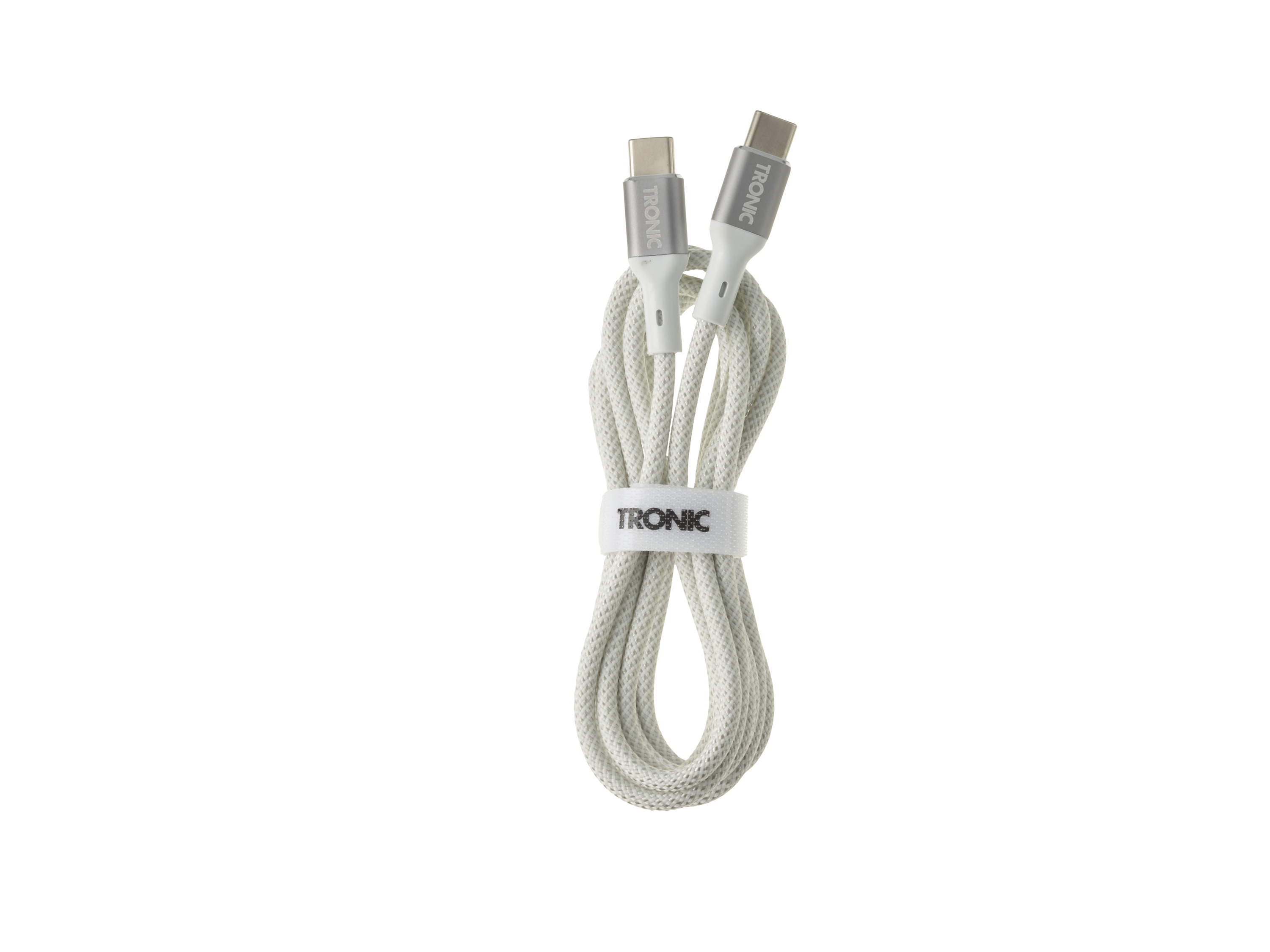 TRONIC Oplaad- en datakabel (USB-C, USB-C, wit)