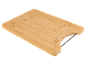 Bamboe snijplank met metalen handvat.
