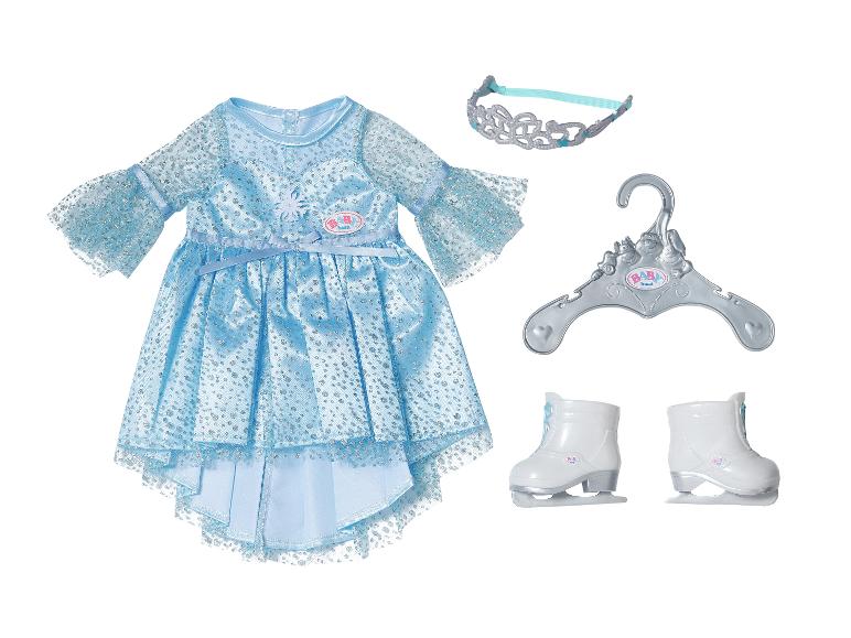 BABY born ijsprinsessenjurk met tiara, hanger en schaatsen.