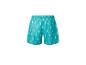 Turquoise zwemshorts met papegaaienprint.