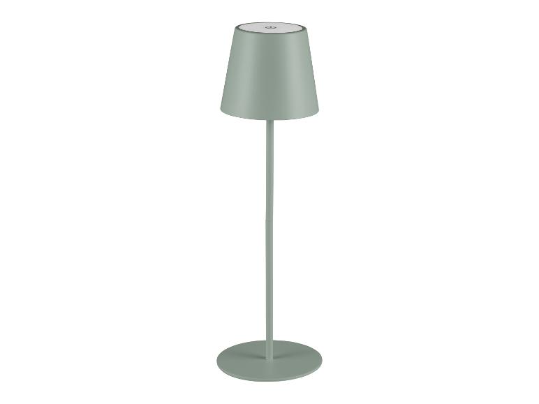 Design staande lamp, grijsgroene kleur.