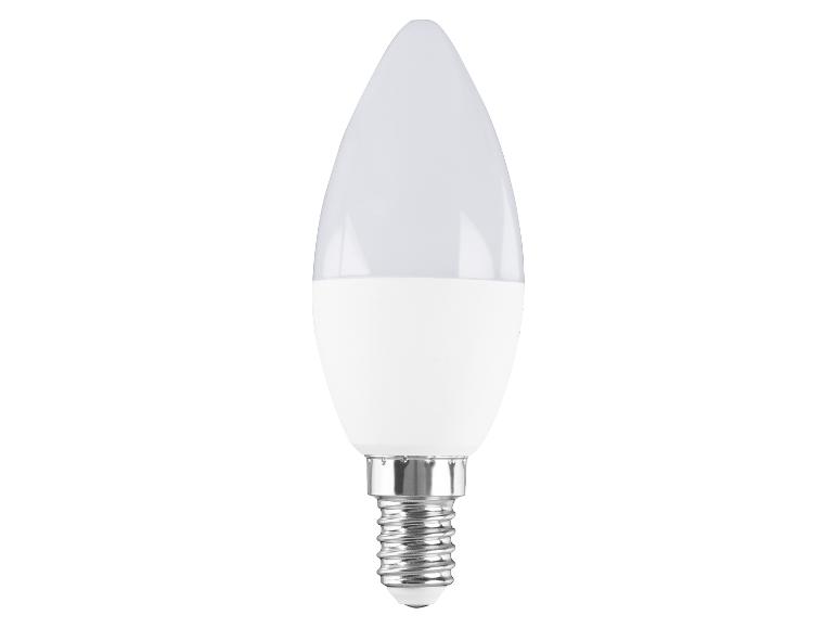 Witte kaarsvormige LED-lamp met schroefdraadvoet