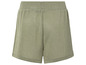 Groene gebreide shorts voor dames.