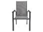 Grijze buitenstoel met armleuningen