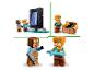 Lego Minecraft met figuren, zwaard en Nether-portaal.