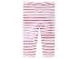 Kinder leggings met rode en witte strepen.