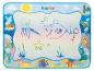 Watertekenmat met zeedieren en pen, onderwaterthema.