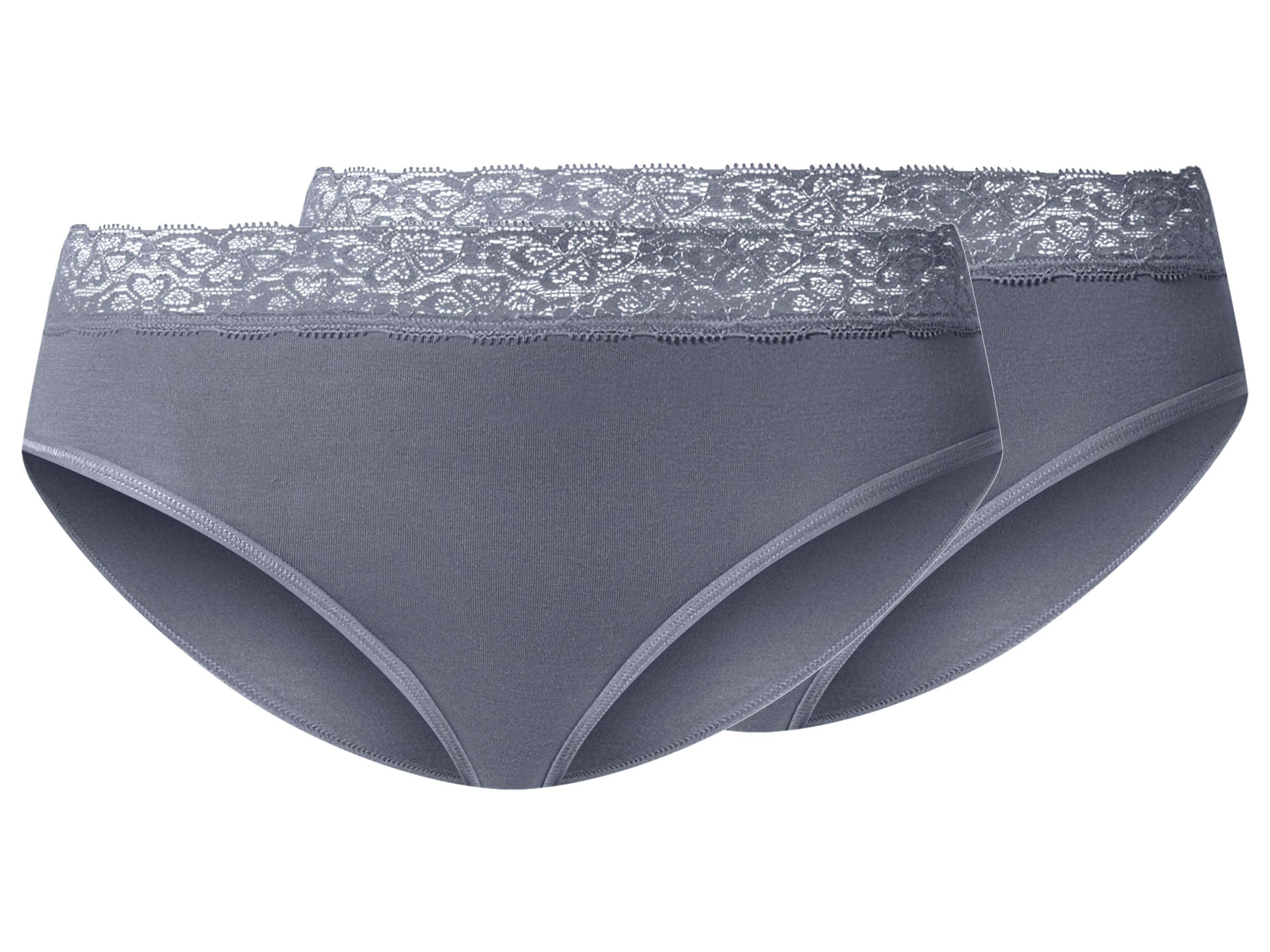 esmara Set van 2 dames onderbroeken (Blauw, M (40/42))