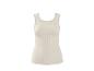 Dames beige geribbelde tanktop