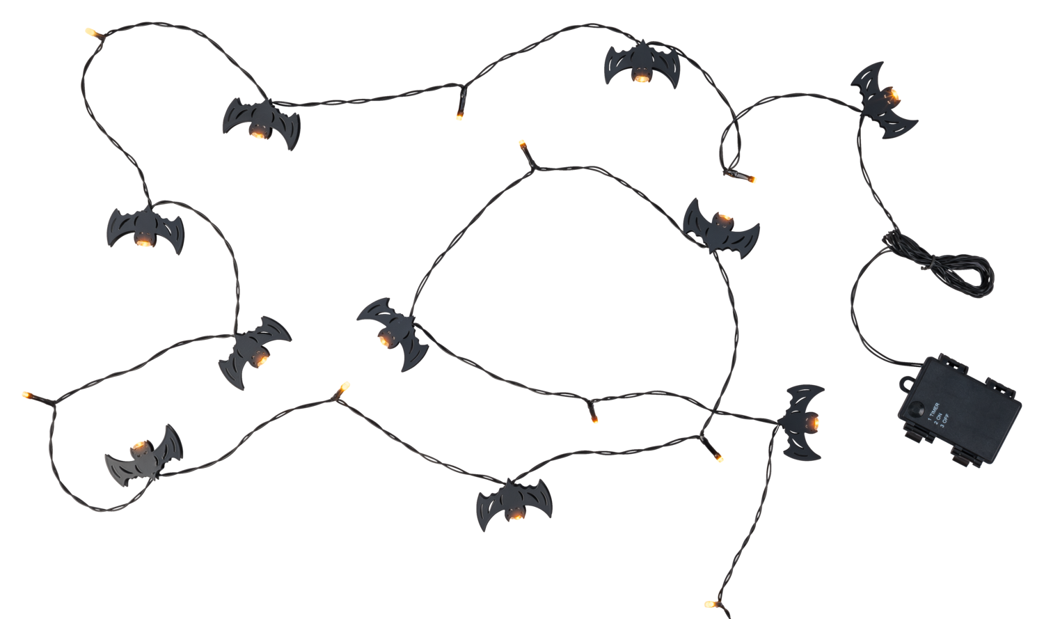 Halloween LED-lichtsnoer, IP44 (Vleermuizen)