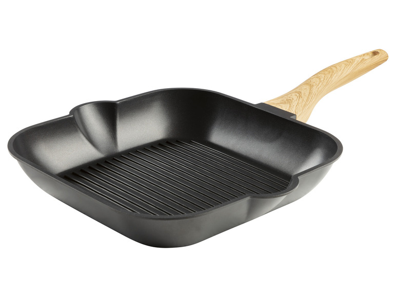 Aluminium-pan--grillpan (Hoekig zwart)