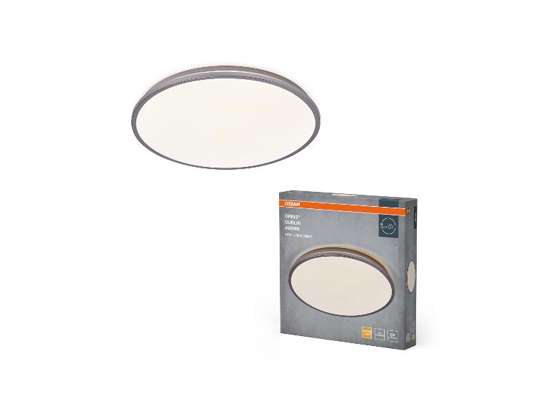 Ronde plafondlamp met warm licht en verpakking