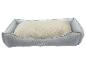 Grijze Zoofari huisdierenmand met beige kussen