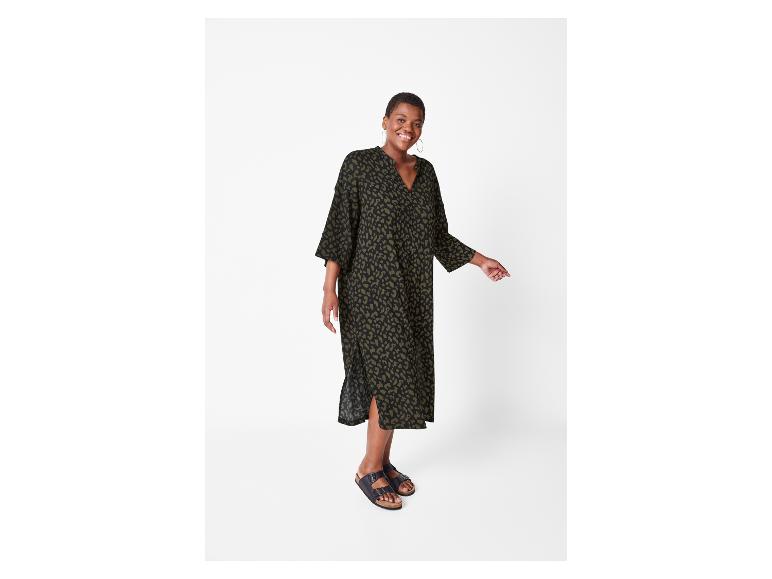 Lange zomerjurk met luipaardprint voor dames.