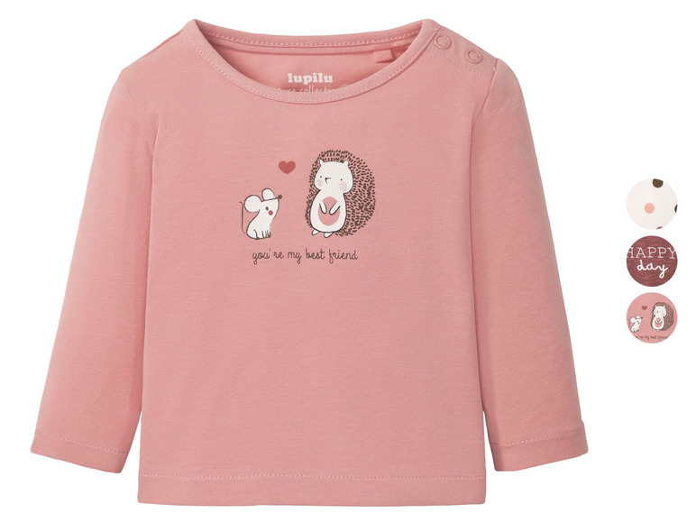 Ga naar volledige schermweergave: LUPILU® Shirt met lange mouwen voor babymeisjes - afbeelding 1