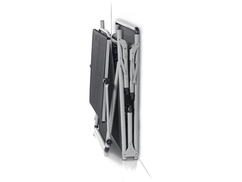Ga naar volledige schermweergave: FLORABEST® Aluminium ligbed met zonnedak grijs - afbeelding 2