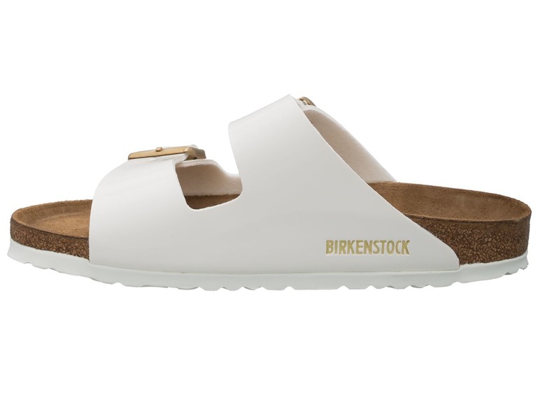 Ga naar volledige schermweergave: Birkenstock Vrouwen sandalen wit lak - afbeelding 3