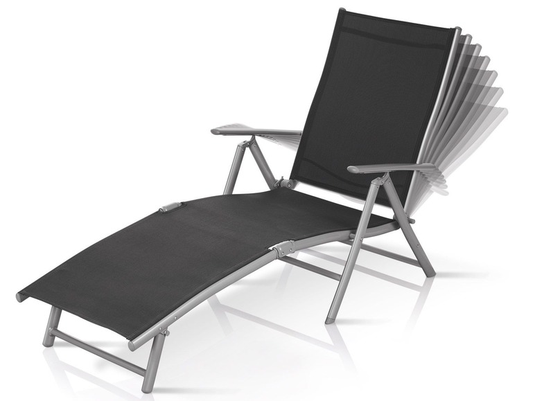 Ga naar volledige schermweergave: FLORABEST® Aluminium ligstoel grijs - afbeelding 2