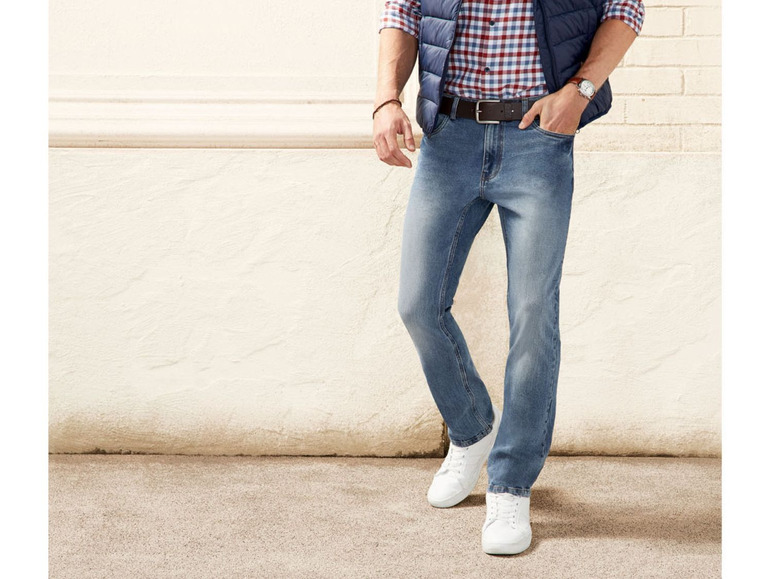 Ga naar volledige schermweergave: LIVERGY® Jeans voor heren, straight fit, biokatoen en elastaan - afbeelding 3