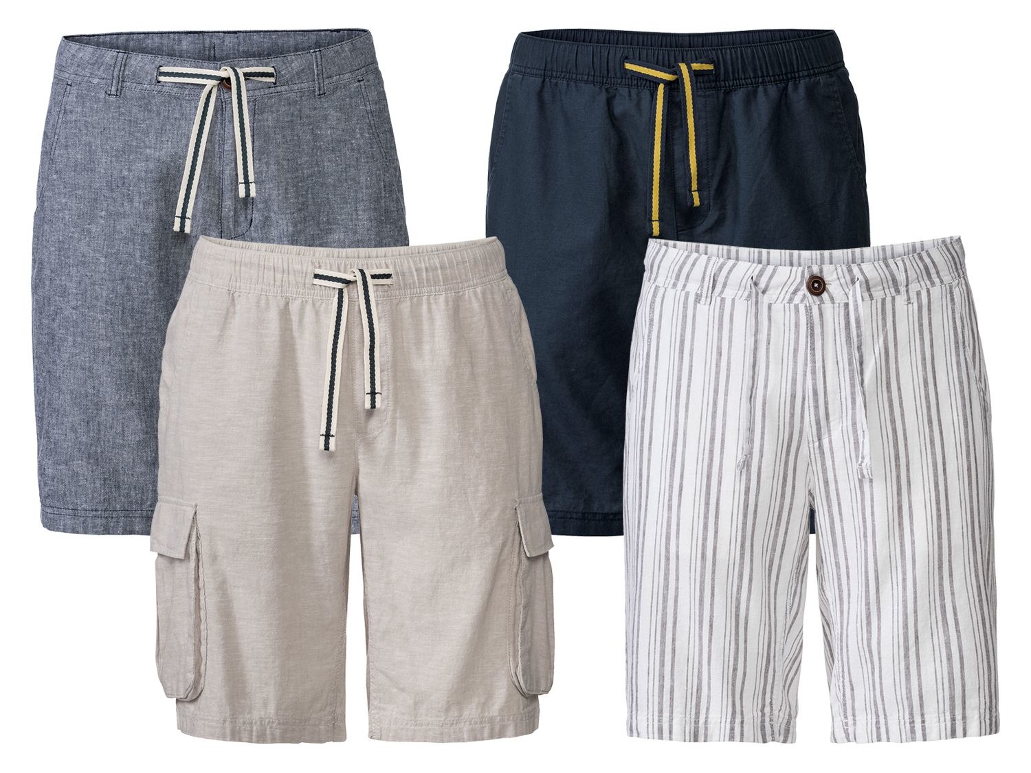 LIVERGY® Bermuda voor heren, linnen en katoen | LIDL