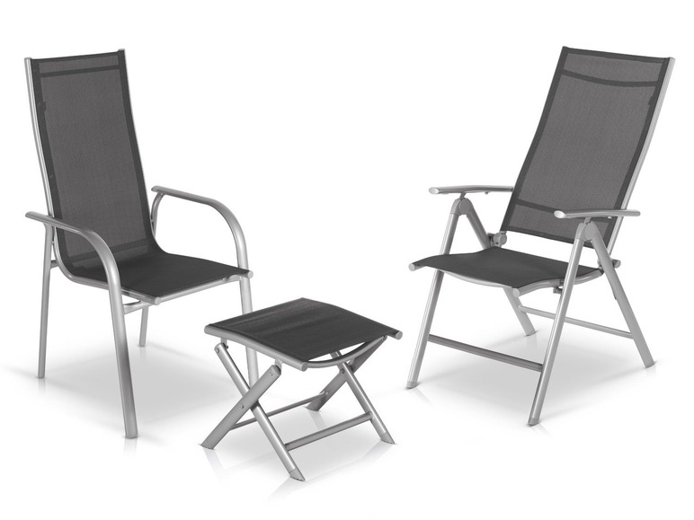 Ga naar volledige schermweergave: FLORABEST® Aluminium ligstoel grijs - afbeelding 4