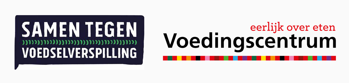 Voedingscentrum logo: samen tegen voedselverspilling.