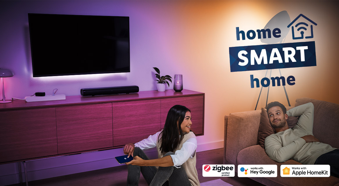 Slimme woning: verlichting, tv en compatibel met Google en Apple HomeKit.