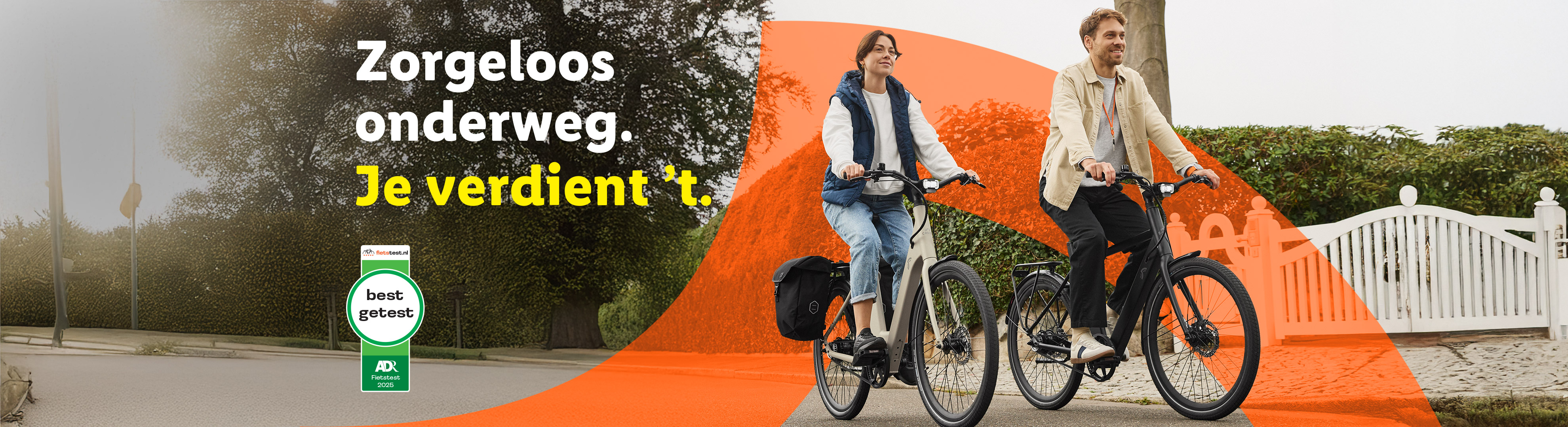 Zorgeloos onderweg. Je verdient 't. Crivit E-bike als Best Getest in de ADR Fietstest 2025