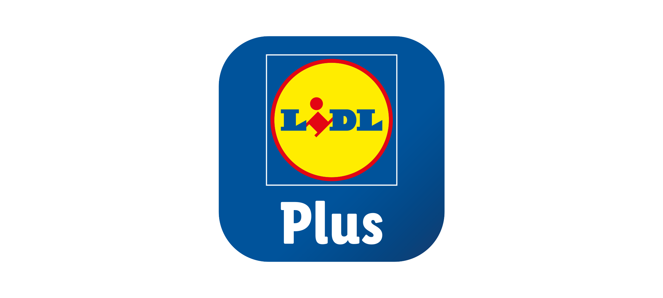 Lidl Plus app-icoon met het logo van de supermarkt en het woord 'Plus'.