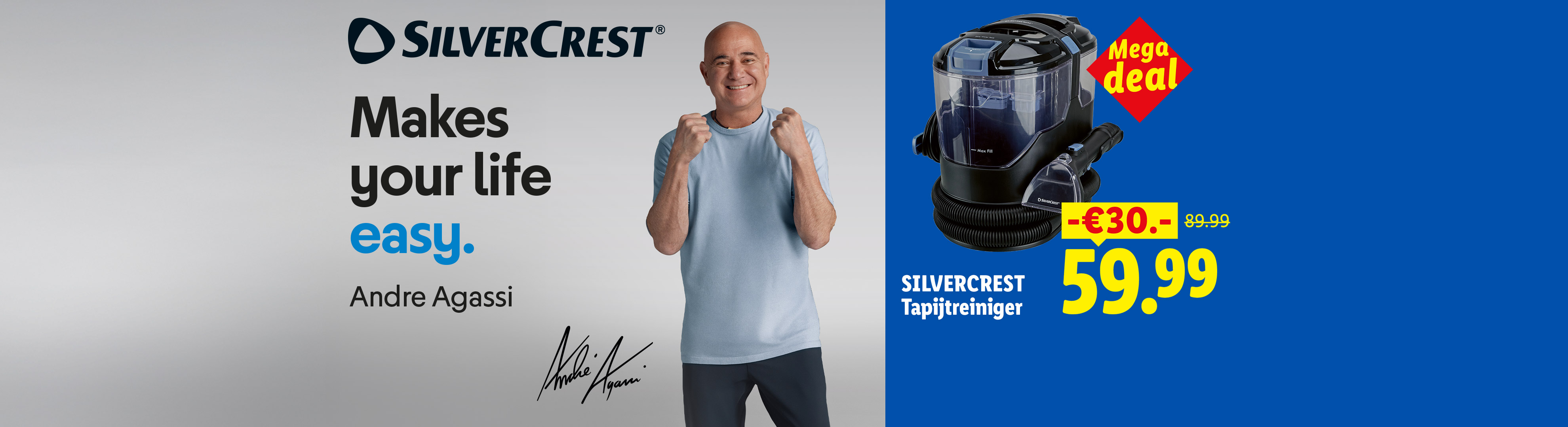 SILVERCREST Tapijtreiniger, €30.- korting van 89.99 voor 59.99