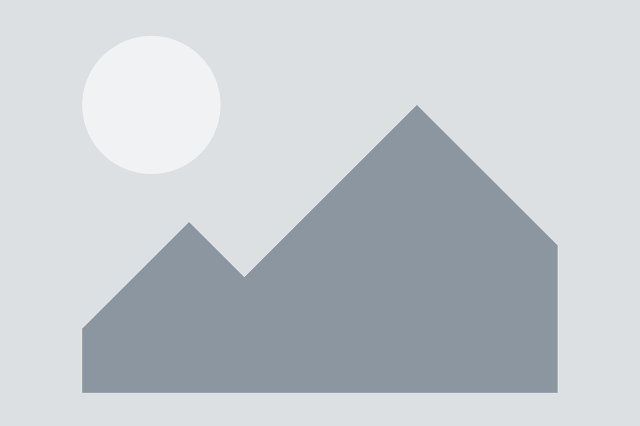 Een generiek landschapsicoon met bergen en een zon, dat een afbeeldingsplaceholder voorstelt.